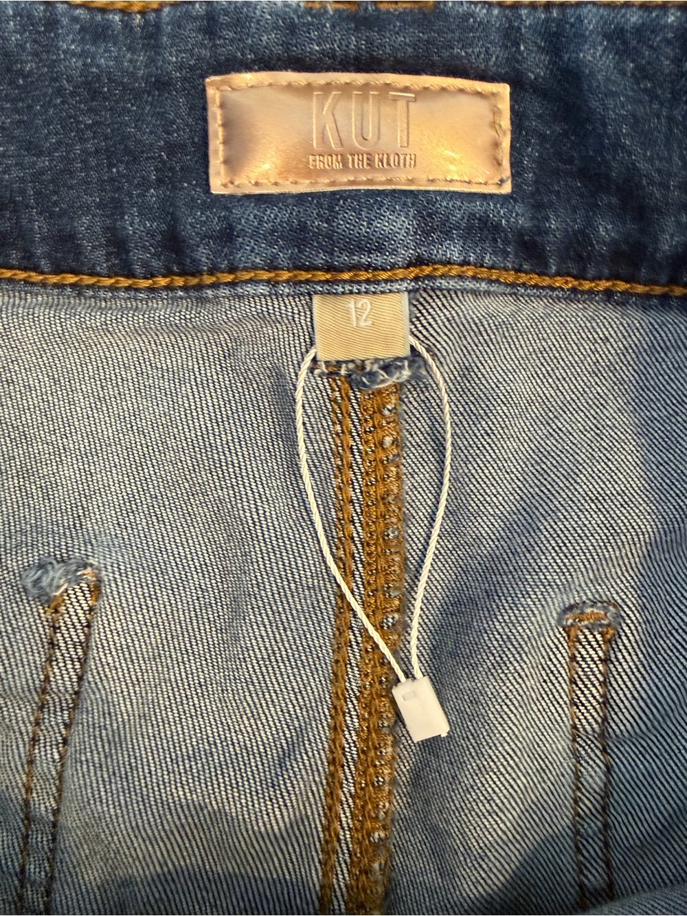 KUT from the Kloth Women’s Jodi High Rise Wide Leg Blue Denim Jeans Size 12 - Picture 10 of 13